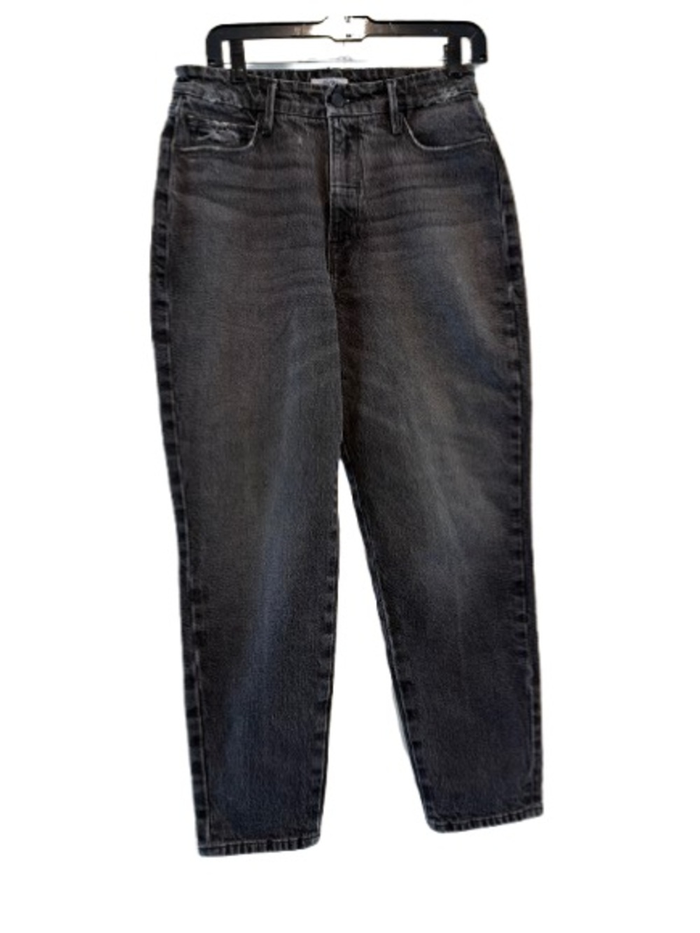 Good American Washed Black/Charcoal Mom Jeans